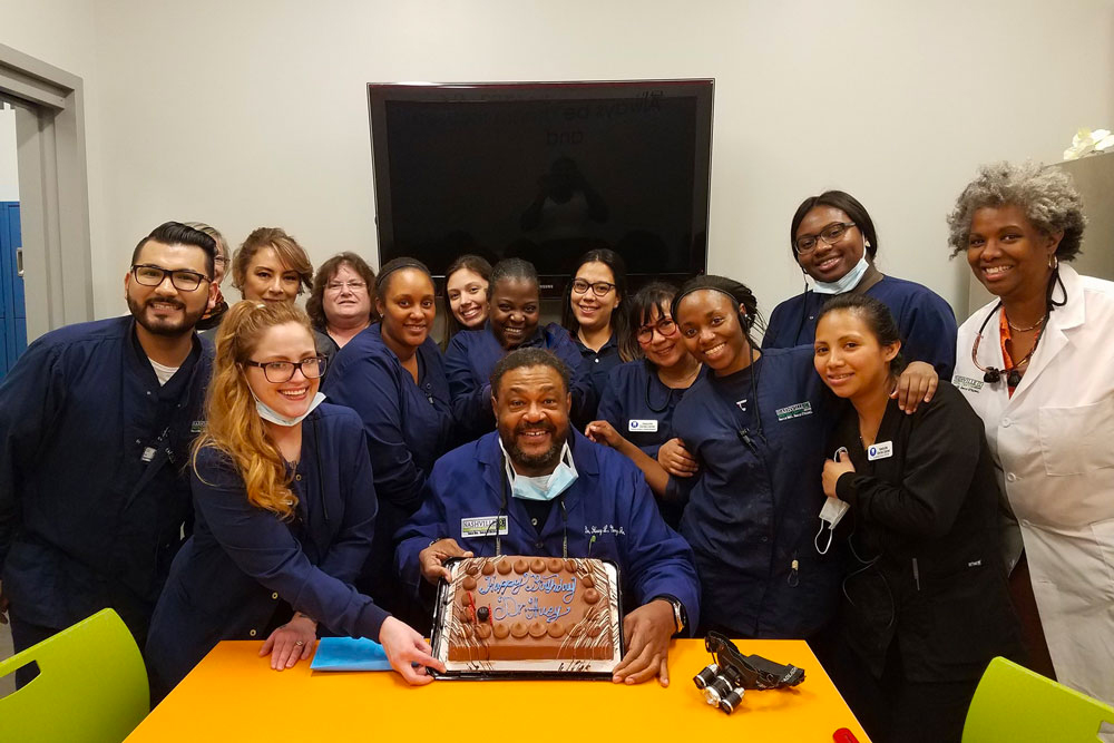 The dental staff at Nashville DC celebrating